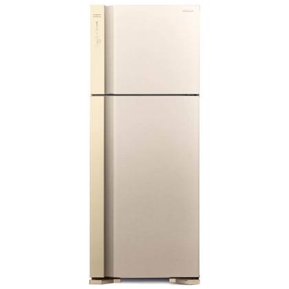 ثلاجة هيتاشي ببابين 20 قدم معدن بيجي-HRTN7489DFBEGIQ Hitachi 2-door refrigerator, 20 cubic feet, metal, beige
